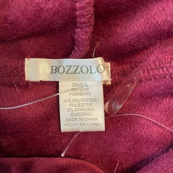 Bozzolo‎ Velour Jogger Sweatpants Maroon Pull-On Track Pants S - Picture 3 of 4